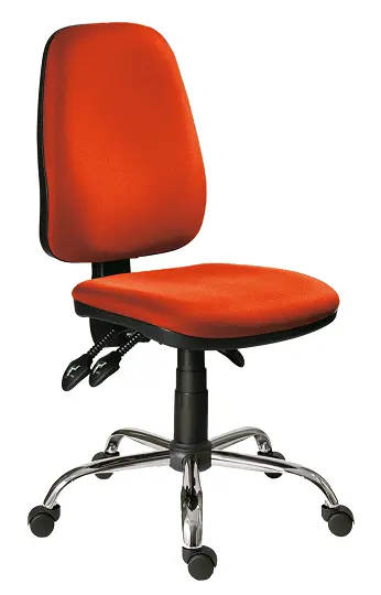 333 ASYN/CR židle kancelářská, koženka SK 4 - koženka oranžová